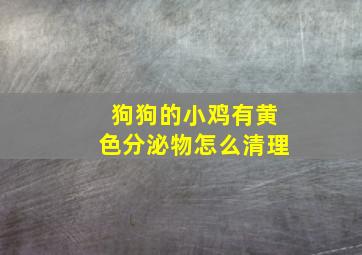 狗狗的小鸡有黄色分泌物怎么清理