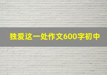 独爱这一处作文600字初中