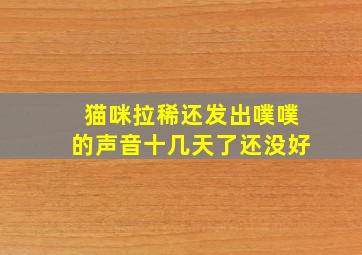 猫咪拉稀还发出噗噗的声音十几天了还没好