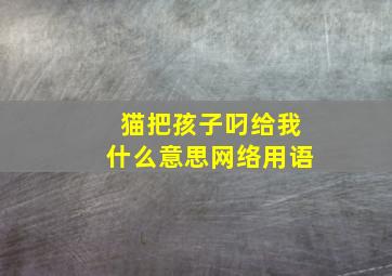 猫把孩子叼给我什么意思网络用语