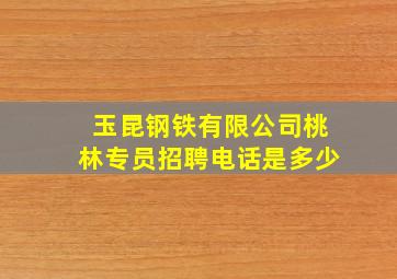 玉昆钢铁有限公司桃林专员招聘电话是多少