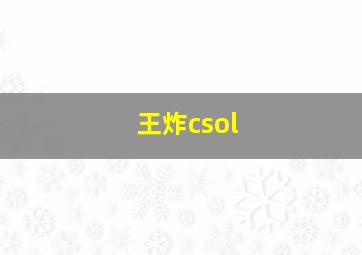 王炸csol