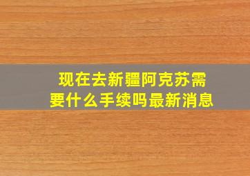 现在去新疆阿克苏需要什么手续吗最新消息