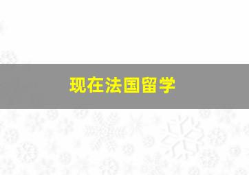 现在法国留学