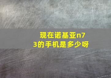 现在诺基亚n73的手机是多少呀