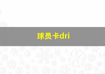 球员卡dri