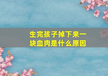 生完孩子掉下来一块血肉是什么原因