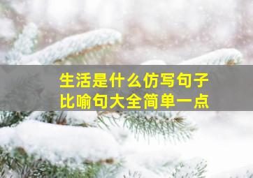 生活是什么仿写句子比喻句大全简单一点