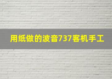 用纸做的波音737客机手工