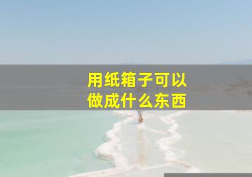 用纸箱子可以做成什么东西