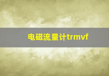 电磁流量计trmvf