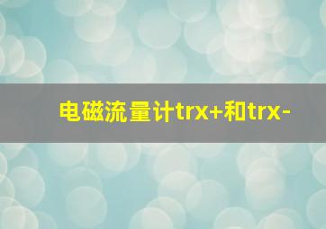 电磁流量计trx+和trx-