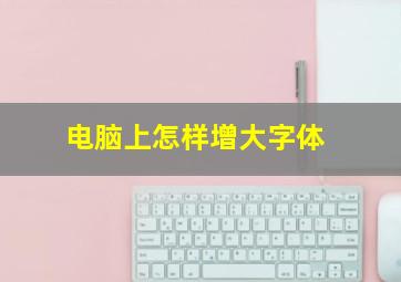 电脑上怎样增大字体