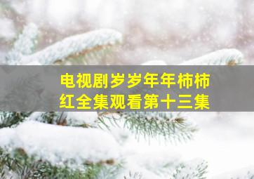 电视剧岁岁年年柿柿红全集观看第十三集