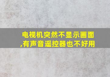 电视机突然不显示画面,有声音遥控器也不好用