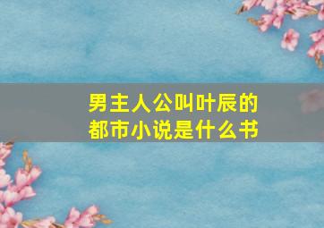 男主人公叫叶辰的都市小说是什么书