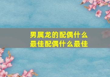 男属龙的配偶什么最佳配偶什么最佳