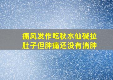 痛风发作吃秋水仙碱拉肚子但肿痛还没有消肿