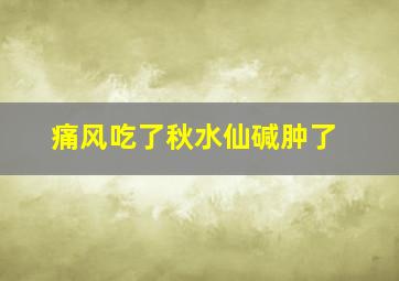 痛风吃了秋水仙碱肿了