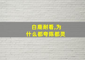 白鹿耐看,为什么都夸陈都灵