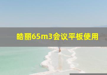 皓丽65m3会议平板使用