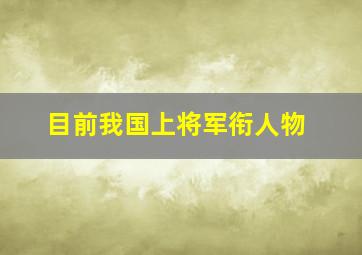 目前我国上将军衔人物