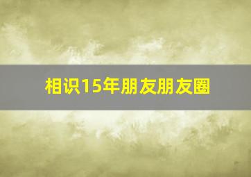 相识15年朋友朋友圈