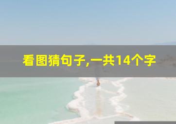 看图猜句子,一共14个字