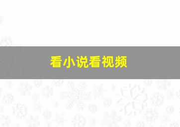 看小说看视频