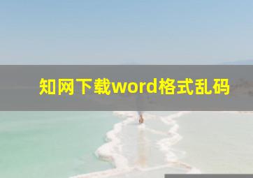 知网下载word格式乱码