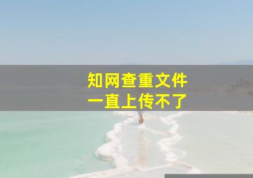 知网查重文件一直上传不了