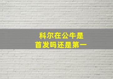 科尔在公牛是首发吗还是第一