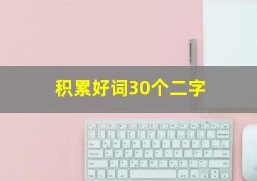 积累好词30个二字