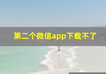 第二个微信app下载不了