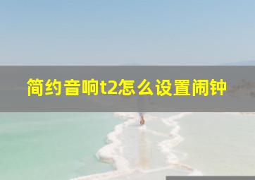 简约音响t2怎么设置闹钟