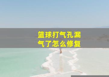 篮球打气孔漏气了怎么修复