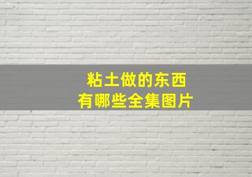 粘土做的东西有哪些全集图片