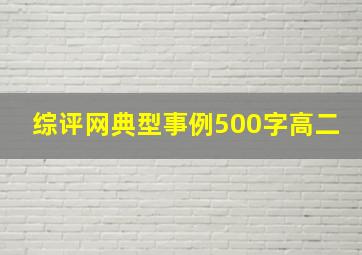 综评网典型事例500字高二