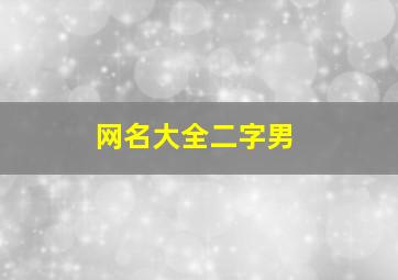 网名大全二字男