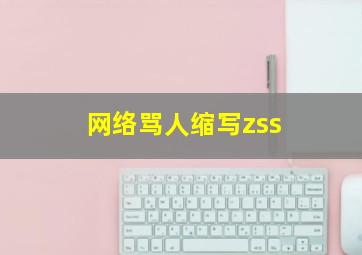 网络骂人缩写zss