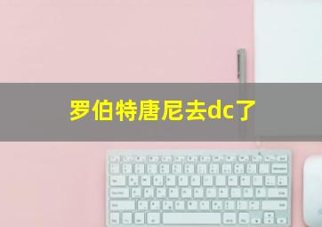 罗伯特唐尼去dc了