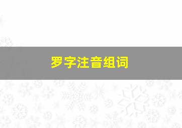 罗字注音组词