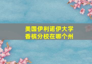 美国伊利诺伊大学香槟分校在哪个州