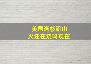 美国洛杉矶山火还在烧吗现在