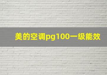 美的空调pg100一级能效