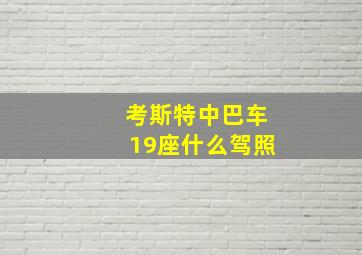 考斯特中巴车19座什么驾照