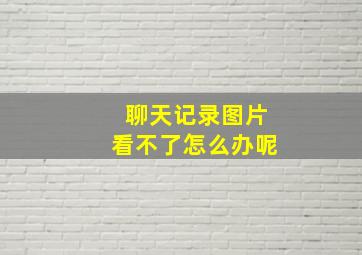 聊天记录图片看不了怎么办呢