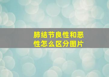 肺结节良性和恶性怎么区分图片