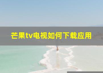 芒果tv电视如何下载应用