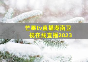 芒果tv直播湖南卫视在线直播2023